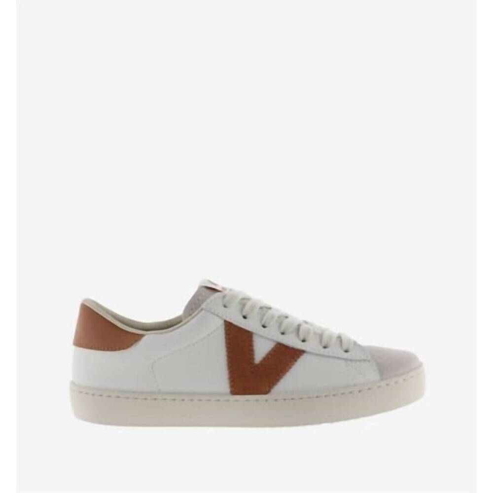 NEW VICTORIA women's berlin piel & serraj sneaker in bone/tan